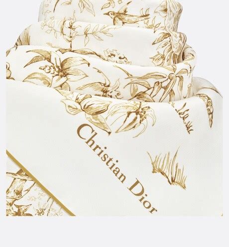 dior jardin d'hiver scarf|Dior Jardin d'Hiver 140 Square Scarf White Multicolor Silk Twill.